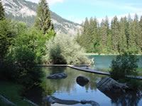 Crestasee - Naturbad zwischen Flims und Trin Crestasee bei Trin