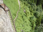 Pinut - Eisentreppen auf dem ersten Abschnitt des Klettersteig