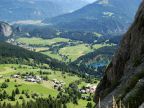traumhafter Panoramaberblick vom historischen Klettersteig Pinut in Flims (oberhalb Fidaz)
