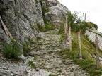 Klettersteig Pinut - steiler und beschwerlicher Abstieg nach Bargis