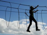 Seilparks Pradaschier bei Churwalden - Lenzerheide Übung des Seilparks Pradaschier bei Churwalden