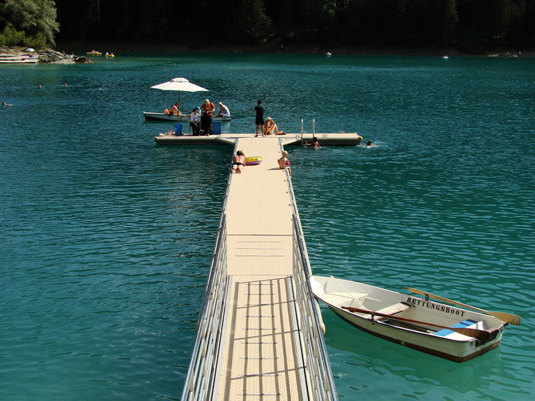 Bootsvermietung auf dem Caumasee