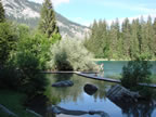 Baden im noch kühlen Crestasee 
