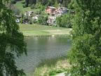 Aussicht von der Liegewiese der Ferienwohnung 'Casa al Lag' in Laax