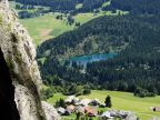 Aussicht vom Klettersteig Pinut auf den Crestasee