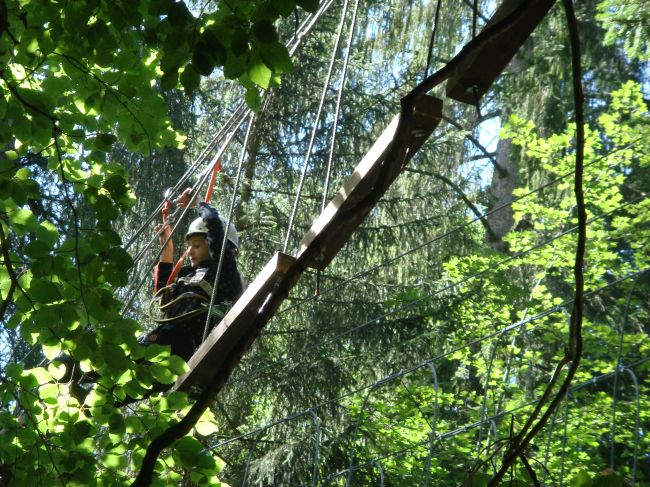 Seilpark - Outdoor-Anlage der OTA im Waldareal des Park Hotels Waldhaus