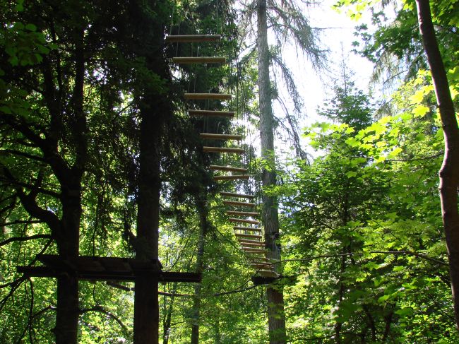 Hochseilpark in Flims - grosse Outdoor-Anlage in nchster Nher der Indoor-Halle