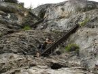 historischer Klettersteig bei Flims: 2-te Felsstufe der Pinut-Route