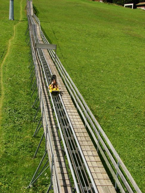 Schlussabschnitt der Rodelbahn