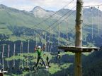 Seilpark Pradaschier oberhalb Churwalden vor einem traumhaften Panorama