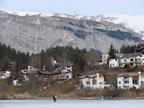Ferienwohnung am Laxersee - Blick in die Berge