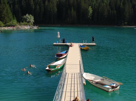 Boots- und Pedaloverleih beim Caumasee